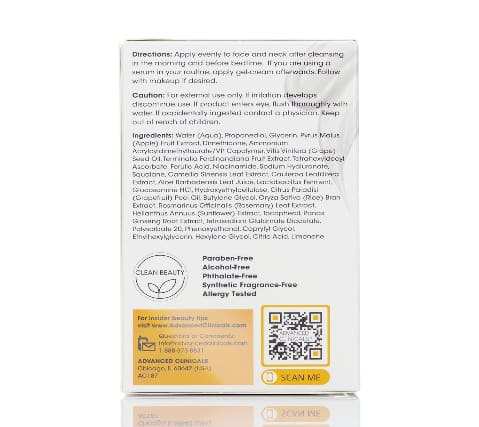 Advanced Clinicals Vitamin C Brightening Gel-Cream – Image 7