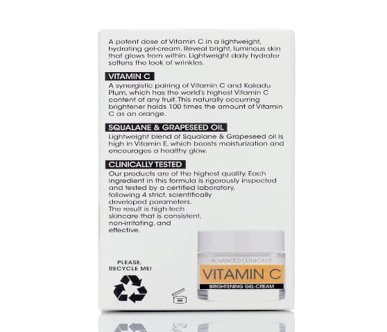 Advanced Clinicals Vitamin C Brightening Gel-Cream – Image 6