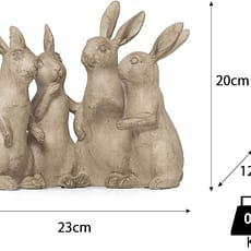 Alternative view of Ensemble de Lapins Décoratifs en Résine